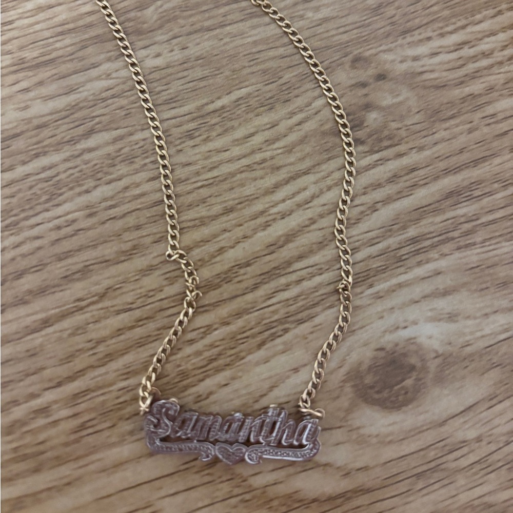 CUSTOM ✨Nameplate 10k gold “samantha”